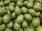 Avocados in a market.