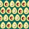 Avocados Seamless Surface Pattern, Avocado Fruit  Healthy Food Repeat Pattern for Home Textile, Kitchen, Textile Design, Fabric Pr