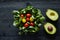 Avocados and tomatoes organic fresh delicious salad