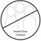 Avoid Close contact circle vector icon with three people for COVID-19 Coronavirus pandemic public health and social distancing con