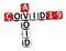 Avoid Coronavirus COVID-19. 3D red-white crossword puzzle on white background. Corona Virus Creative Words