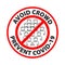 Avoid Crowd.  Silhouette persons without mask over their face. Prevent COVID-19. Symbol can be used during coronavirus or covid ou