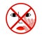 Avoid touch face to protect from virus. Vector illustration EPS 10 isolated