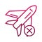 Avoid travel in plane prevent spread of covid19 gradient icon