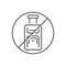 Avoid travel related vector thin line icon.