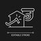 Avoiding house intrusion with CCTV system white linear icon for dark theme