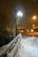 Avon, Colorado Ski Town: Narnia Lamp post and swirling snow