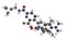 Avoralstat hereditary angioedema (HAE) drug molecule. 3D rendering. Atoms are represented as spheres with conventional color