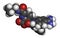 Avoralstat hereditary angioedema (HAE) drug molecule. 3D rendering. Atoms are represented as spheres with conventional color