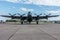 Avro Lancaster bomber `Just Jane` on hard standing.