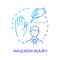 Avulsion injury, finger deprivation concept icon