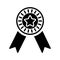 Award black icon, achievement, vector graphics