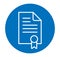 Award certificate award paper button vector icon