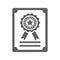 Award, Certificate gray icon / acheivement, success