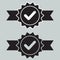 Award with Check mark icon. Best choice symbol. Vector illustration.