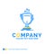 award, competitive, cup, edge, prize Blue Yellow Business Logo t