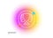 Award cup line icon. Winner Trophy. Gradient blur button. Vector