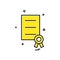 Award document file prize ribbon icon vector design