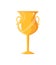 Award Golden Cup Closeup Icon Vector Illustration