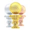 Award golf ball sport trophy cup