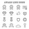 Award line icons