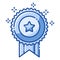 Award medal  ribbon  reward  success Blue Tone Vector Premium Ilustration