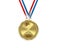Award medals isolated on transparent background. Vector illustration of winner concept.
