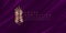 Award nomination - design template. Golden branch on a purple cloth background. Award sign with golden leaves.