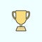 award, reward color vector icon, vector illustration