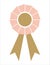 Award Ribbon Badge [Pink+Gold]