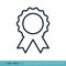 Award Rosette Medal Banner Icon Vector Logo Template Illustration Design. Vector EPS 10