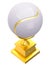 Award tennis ball trophy cup