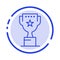 Award, Top, Position, Reward Blue Dotted Line Line Icon