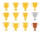 Award trophy cup icons