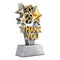 Award Trophy with Golden Thank You Sign. 3d Rendering