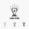 award, trophy, win, prize, first Icon in Thin, Regular and Bold Line Style. Vector illustration