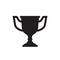 Award winner black icon design. Champion sign. Leadership happy successful. Victory prize tropy graphic design symbol. Vector illu