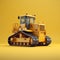 Award-winning Bulldozer Photography On Solid Background