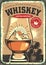 Award winning hand crafted whiskey retro sign