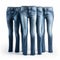 Award-winning Studio Photography: Blue Jeans Leggings On White Background