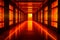 Award-Winning Sunset Orange Interior with Unique Neon Symmetry and Shiny Defocused Walls – 8K HD Stylized Design