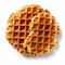 Award-winning Waffles On White Background - Close Up Aerial View