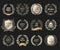 Awards Emblems Realistic Set