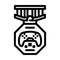 awards game development line icon vector illustration