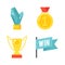 Awards isolated vector illustration.