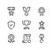 Awards line icons set. Modern linear symbols, simple outline elements collection. Vector line icons