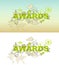 Awards website banner concept with thin line flat design