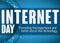 Awareness Message over Blue Connections Design for Internet Day, Vector Illustration