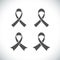 Awareness ribbon flat icons