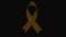 Awareness ribbon, the problem of childhood cancer, computer generated gold ribbon icon. 3d rendering background